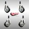Service Caster 4 Inch 316SS Black Poly Swivel 1 Inch Expanding Stem Caster Brake SCC, 2PK SCC-SS316EX20S414-PPUB-BLK-2-TLB-2-1 - alternate 5